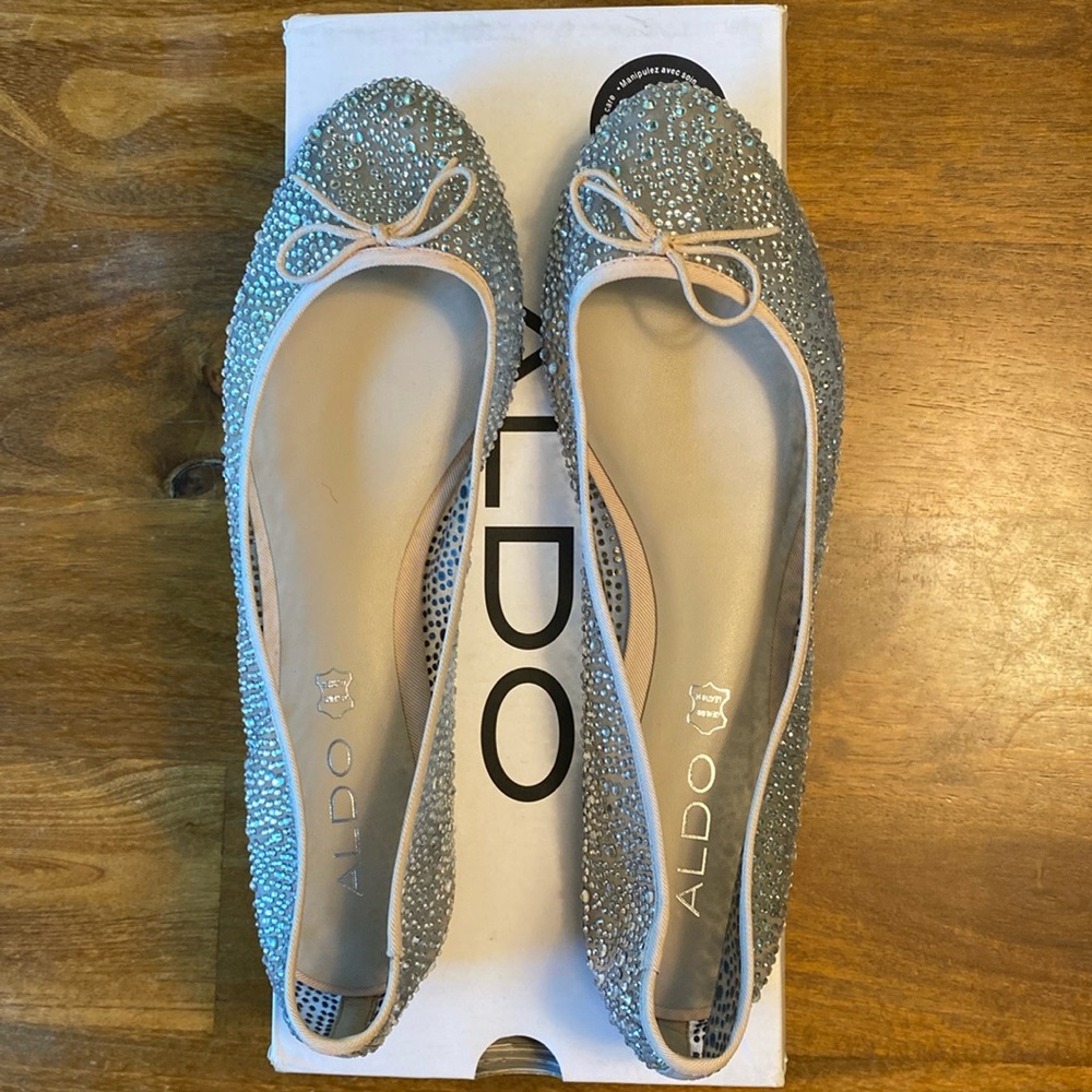 ALDO Beli delicate crystal ballet flats size 8.5